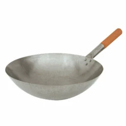 Iron Wok Wooden Handle 33cm
