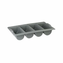 4 Compartment Cutlery Box Grey
