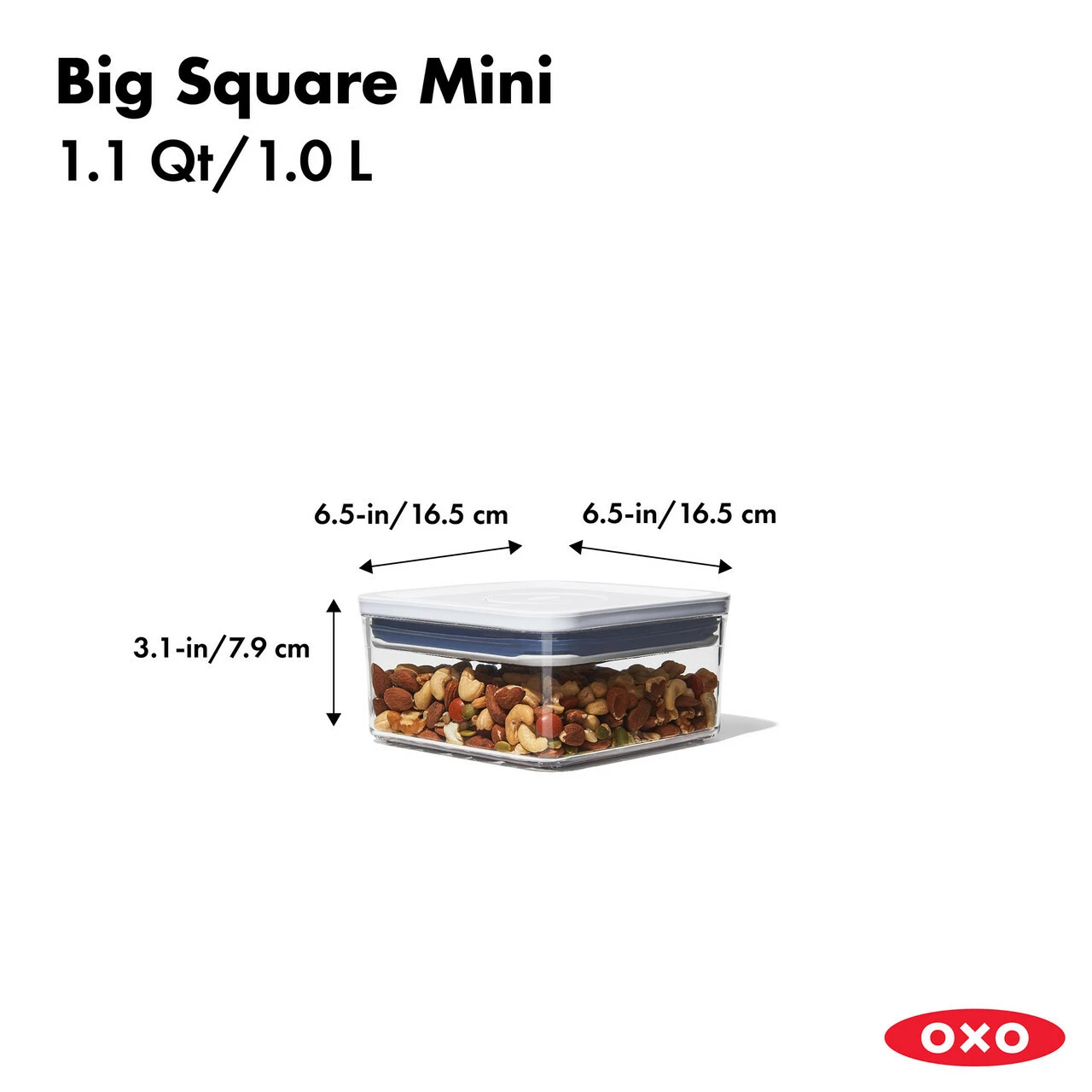 OXO POP Big Square Mini Container 1L 5 OXO POP Big Square Mini Container 1L - Image 3