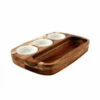 Athena Dipping Plate Set - Acacia Wood -THE KITCHEN SHELF Sales 74822